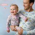 Conjunto de pijama de bambú para hombre a juego con el equipo de papá futbolero con nombre personalizado
