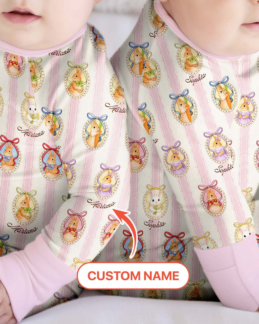 Custom Name Vintage Easter Bunny Convertible Zippy