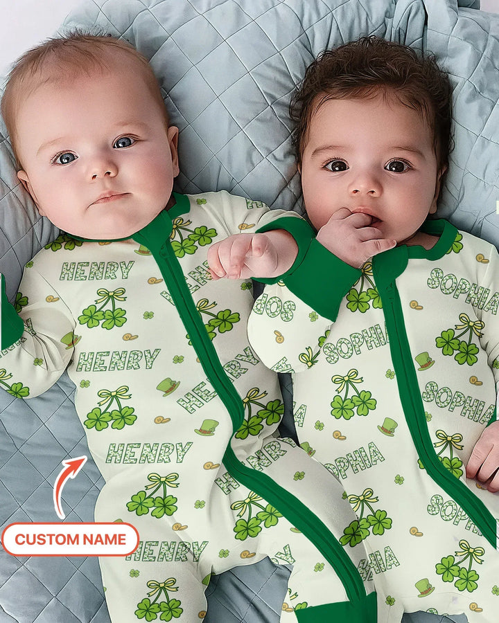 Custom Name Lucky Little Shamrock Convertible Zippy