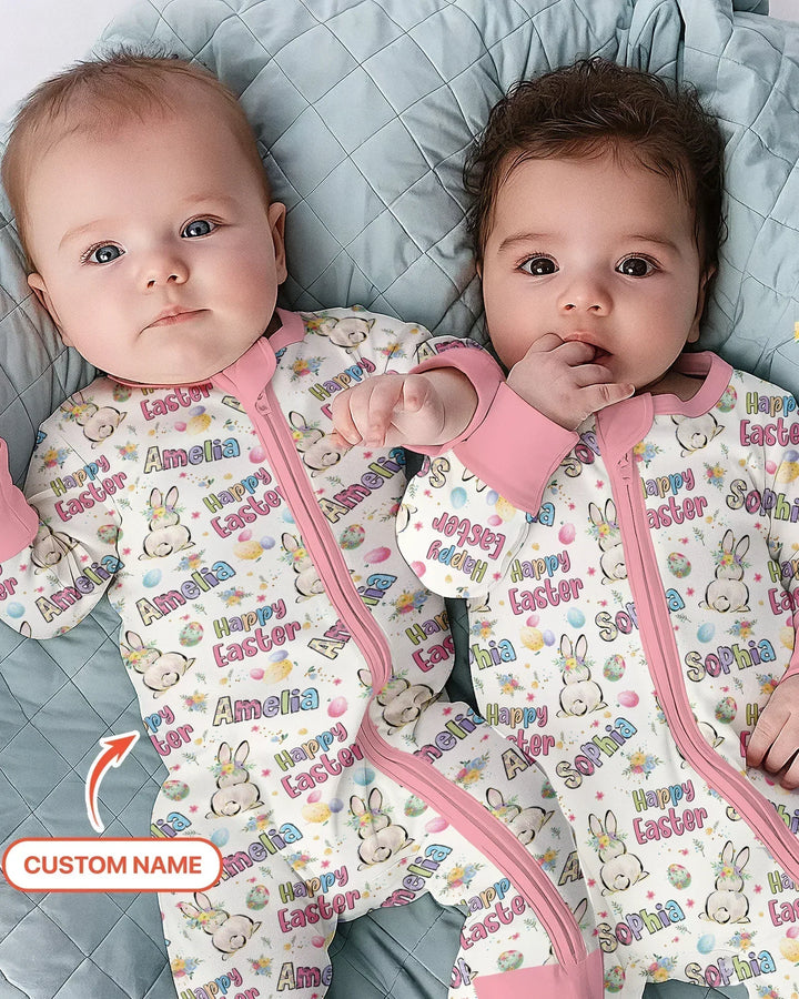 Personalized Happy Easter Bunny Convertible Zippy