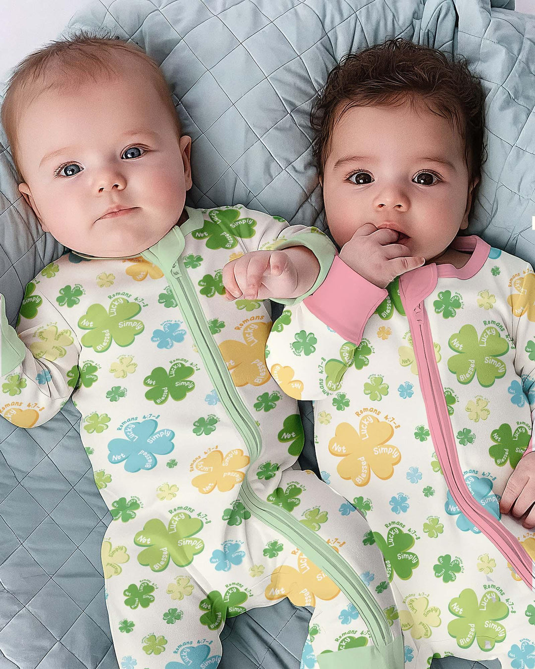 Shamrocks Print St. Patrick's Day Convertible Zippy