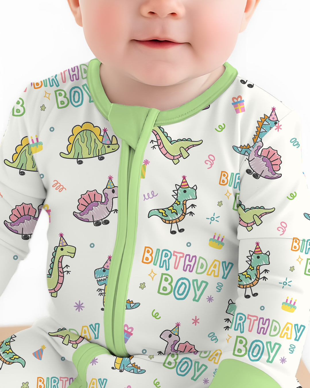 Dino Birthday Boy Bamboo Convertible Zippy