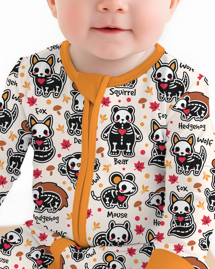 Autumn Charm Skeleton Cute Pet Bamboo Convertible Zippy