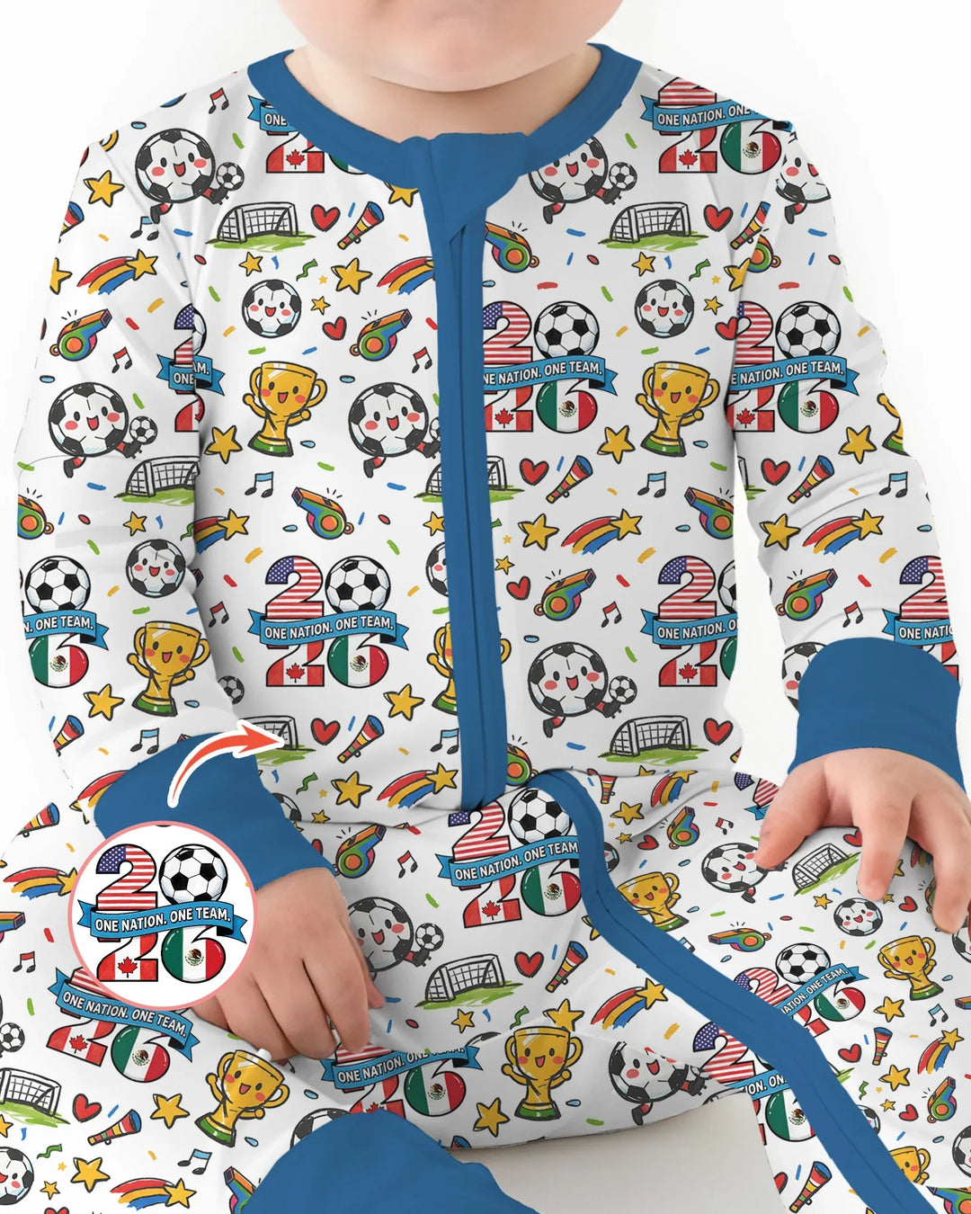 Soccer Fever 2026 Family Matching Bamboo Convertible Zippy