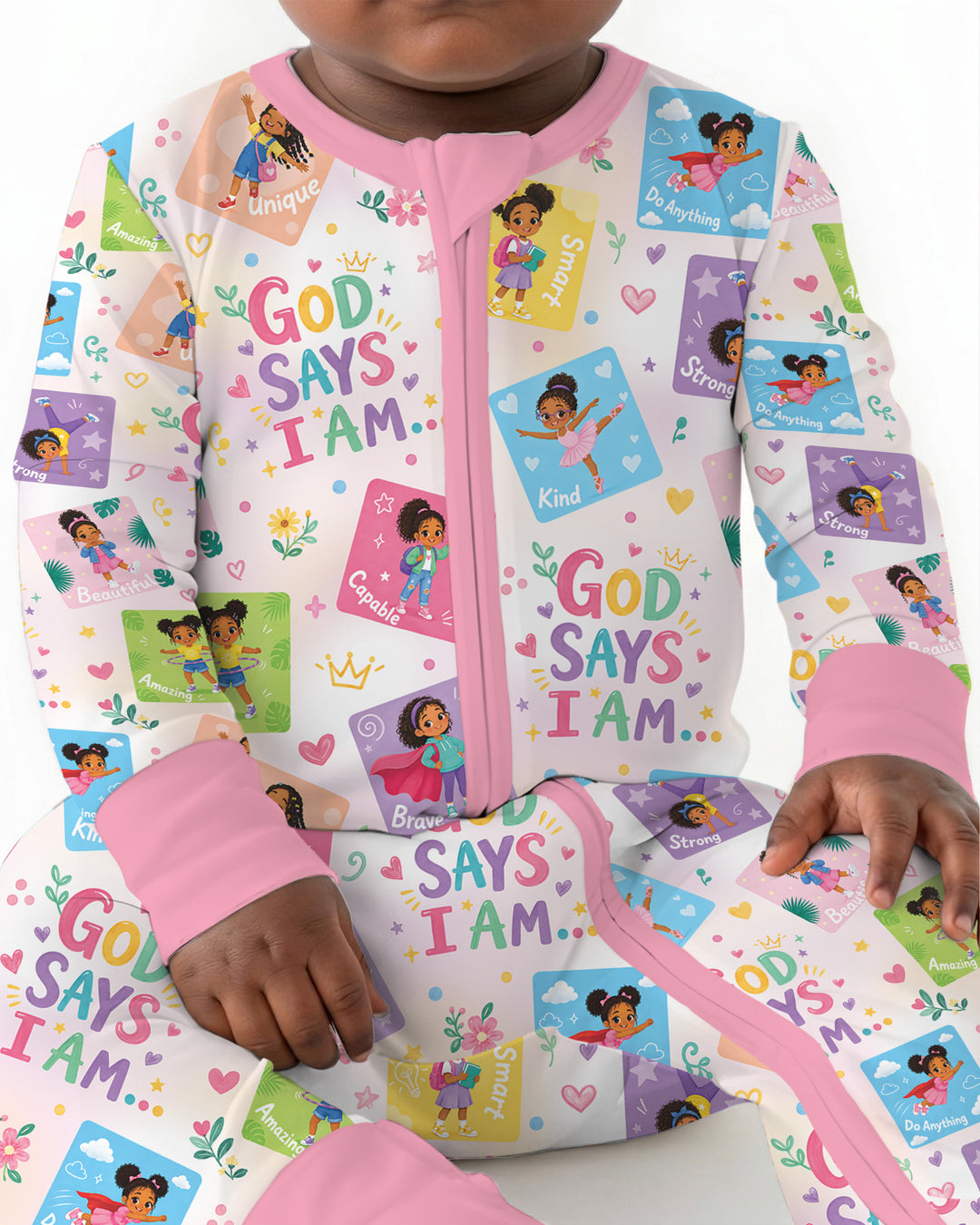 God Says I Am Black Girl Bamboo Convertible Zippy