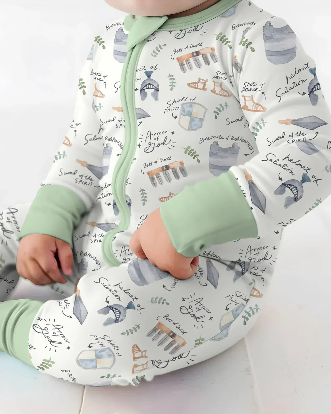 Gerippte Babykleidung mit individuellem Foto - Weich &amp; Skizzenhaft