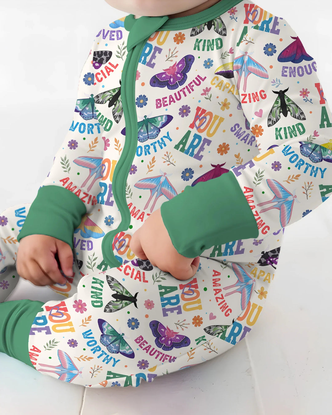 Gerippte Babykleidung mit individuellem Foto - Weich &amp; Skizzenhaft