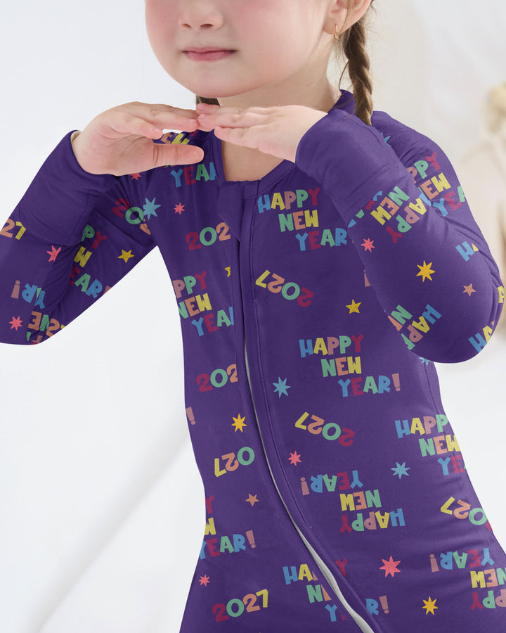Retro Happy New Year 2027 Bamboo Convertible Zippy