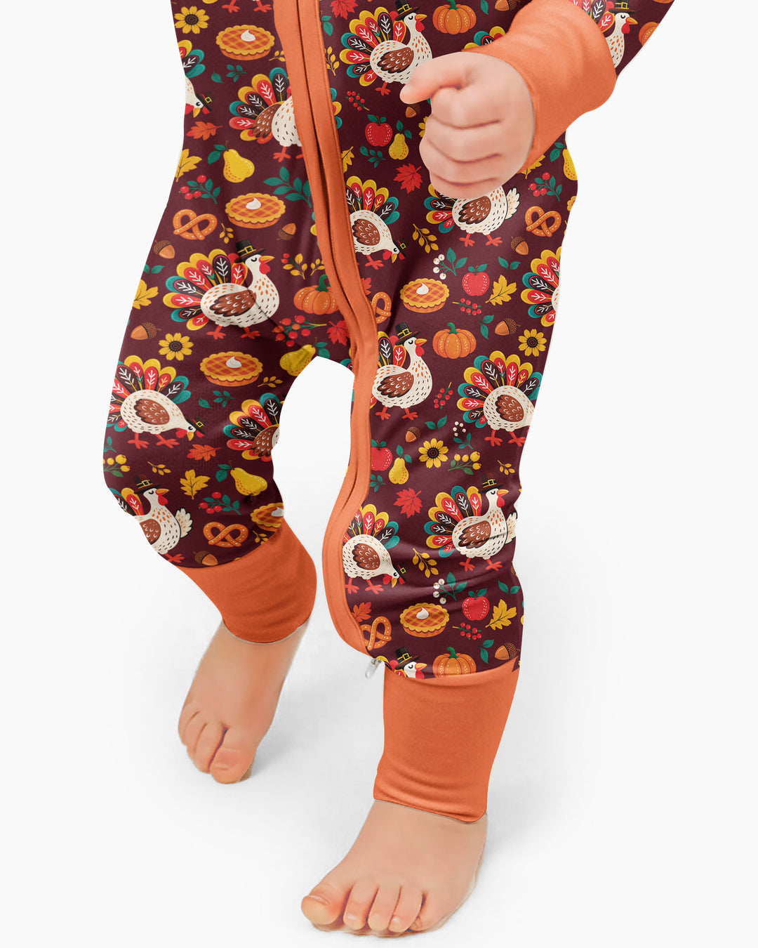 Festive Turkey Fall Harvest Bamboo Convertible Zippy