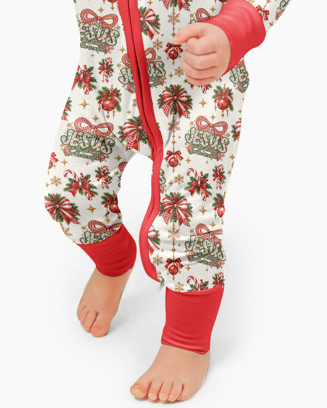 Coquette Floral Jesus Is The Reason Mommy And Me Matching Bamboo Convertible Zippy