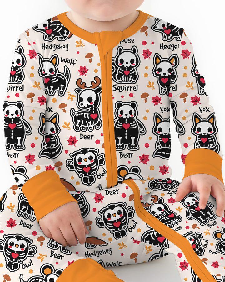 Autumn Charm Skeleton Cute Pet Bamboo Convertible Zippy