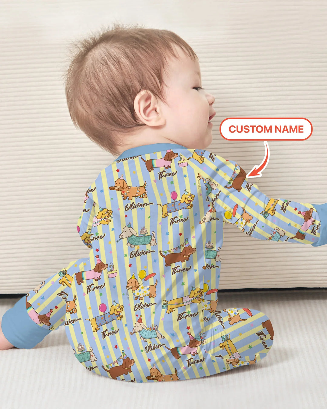 Custom Name Birthday Dachshund Bamboo Convertible Zippy