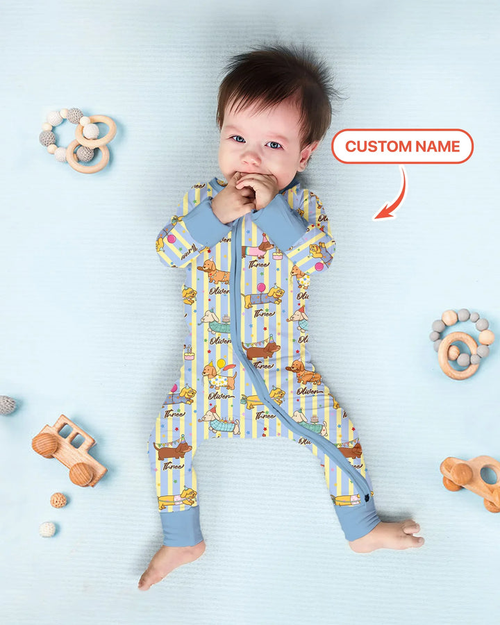 Custom Name Birthday Dachshund Bamboo Convertible Zippy