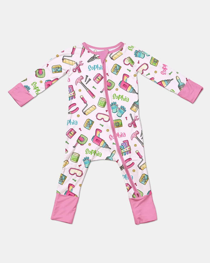 Custom Name Dad & Me Fixer Crew Bamboo Convertible Zippy