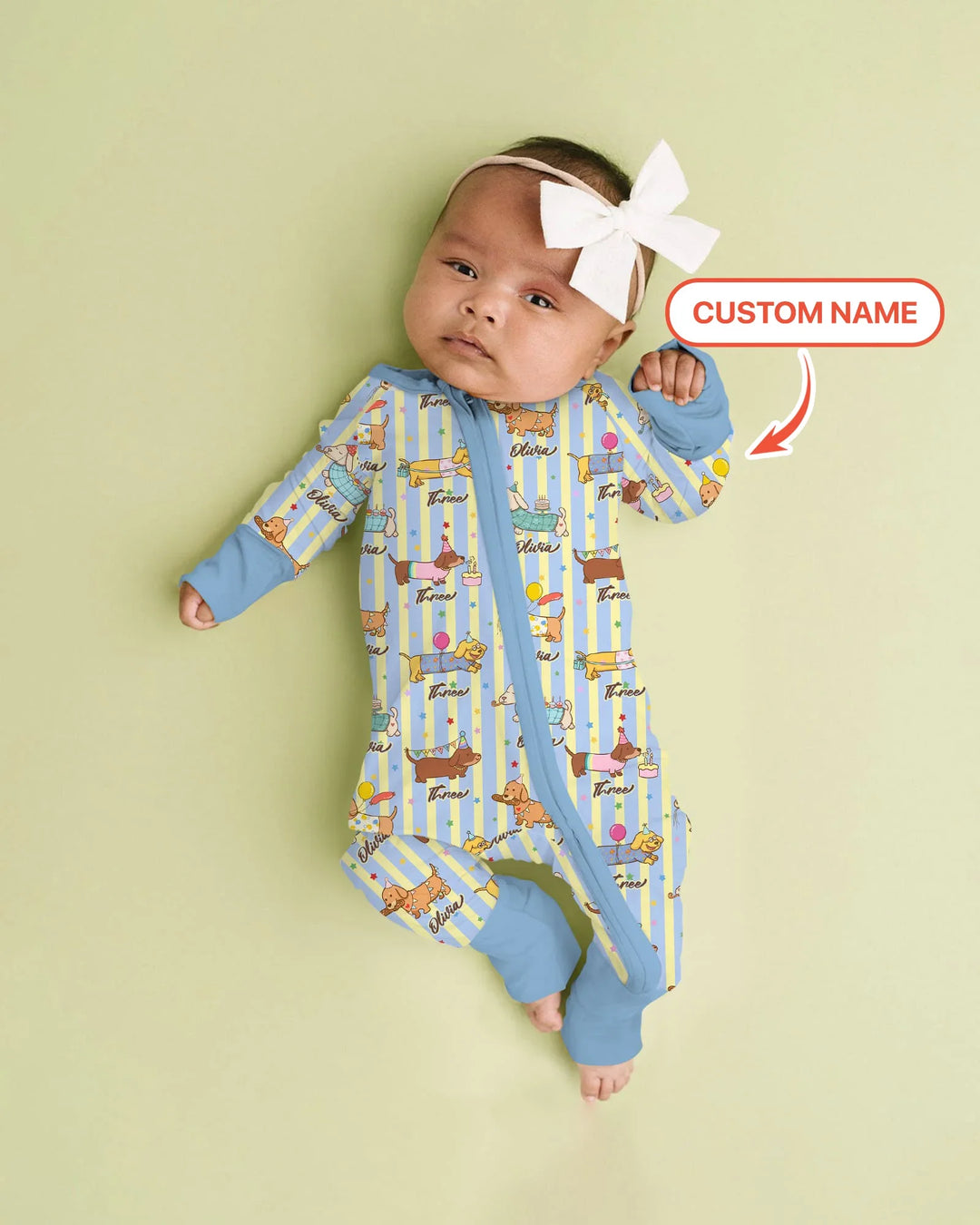 Custom Name Birthday Dachshund Bamboo Convertible Zippy