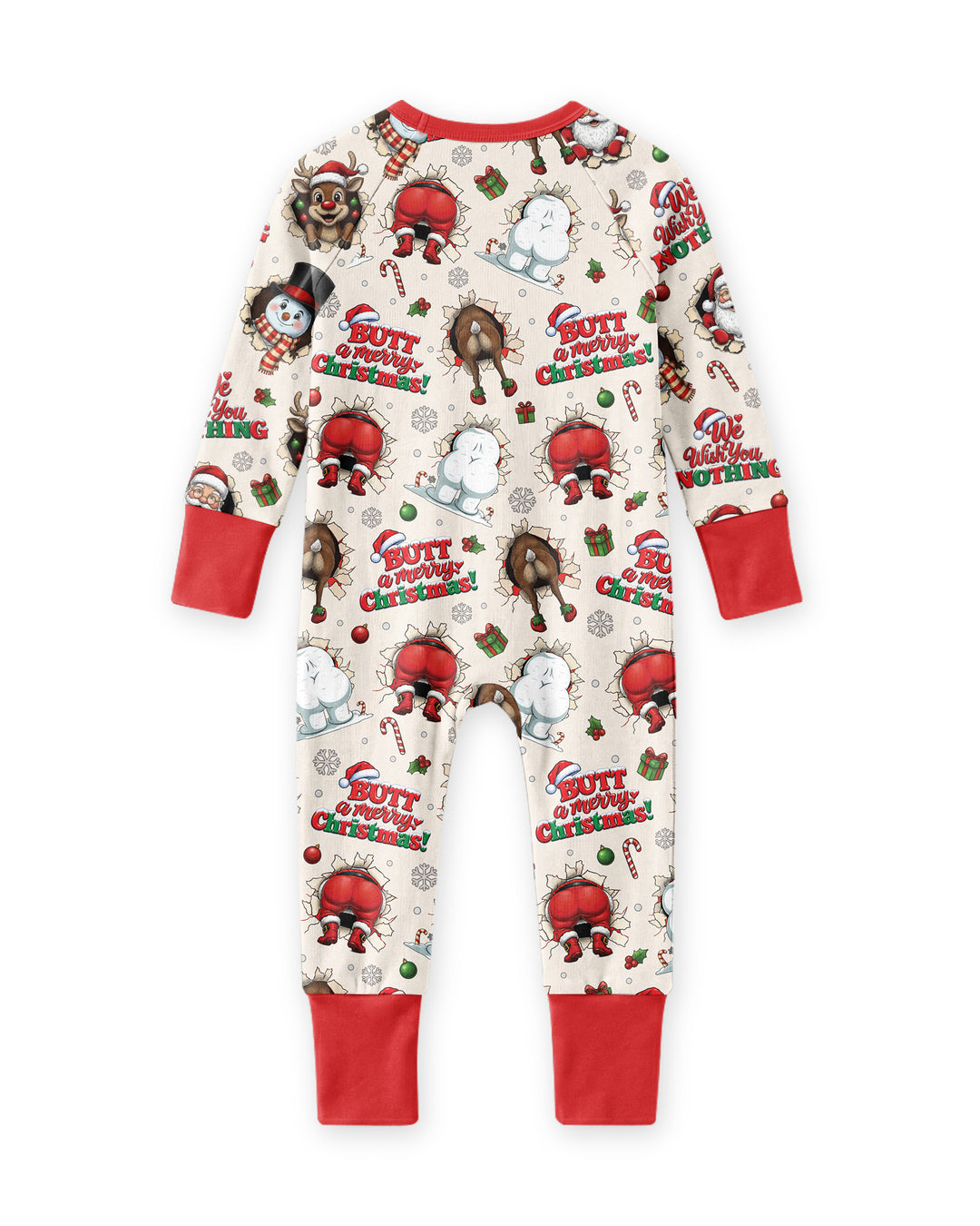 Funny Butt Christmas Squad Bamboo Convertible Zippy