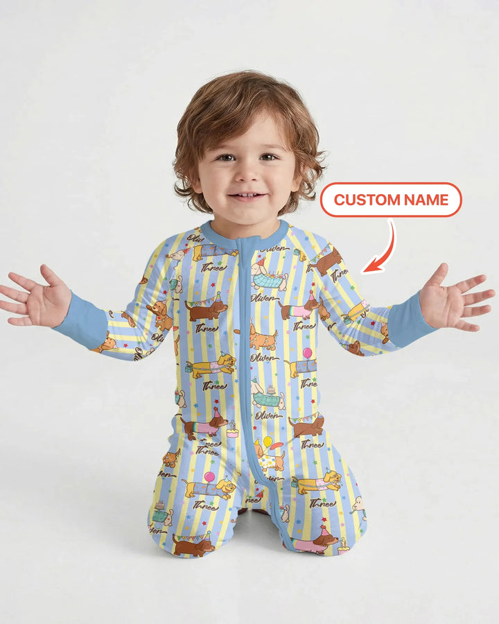 Custom Name Birthday Dachshund Bamboo Convertible Zippy