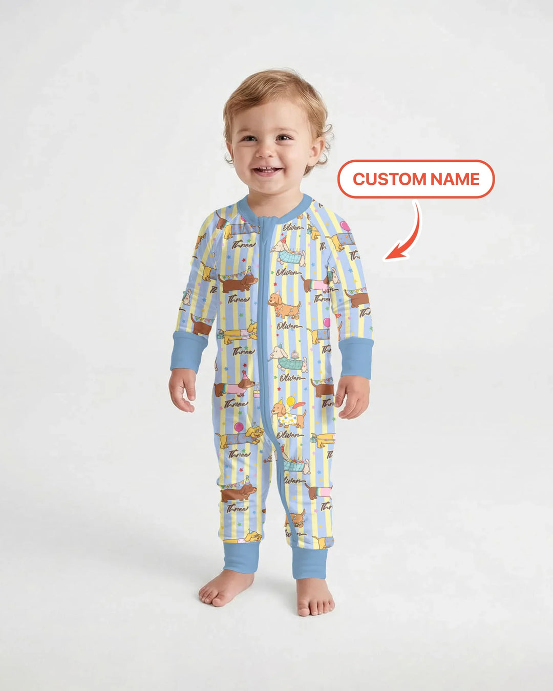 Custom Name Birthday Dachshund Bamboo Convertible Zippy