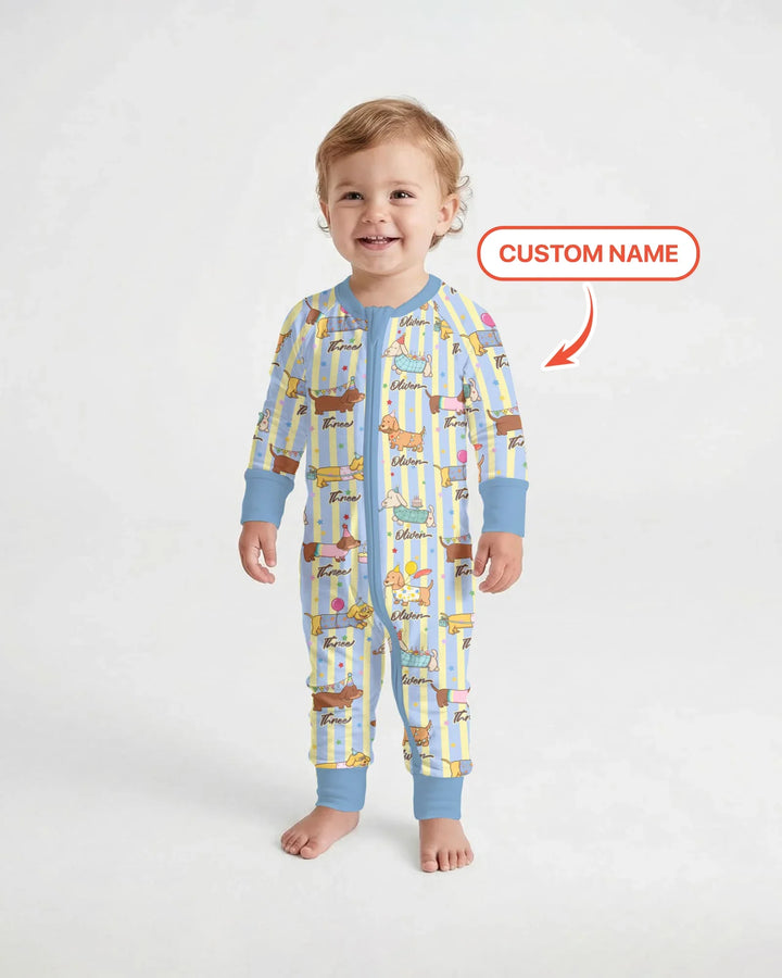 Custom Name Birthday Dachshund Bamboo Convertible Zippy