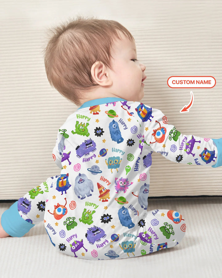 Monster Mash Crew Custom Name Bamboo Convertible Zippy