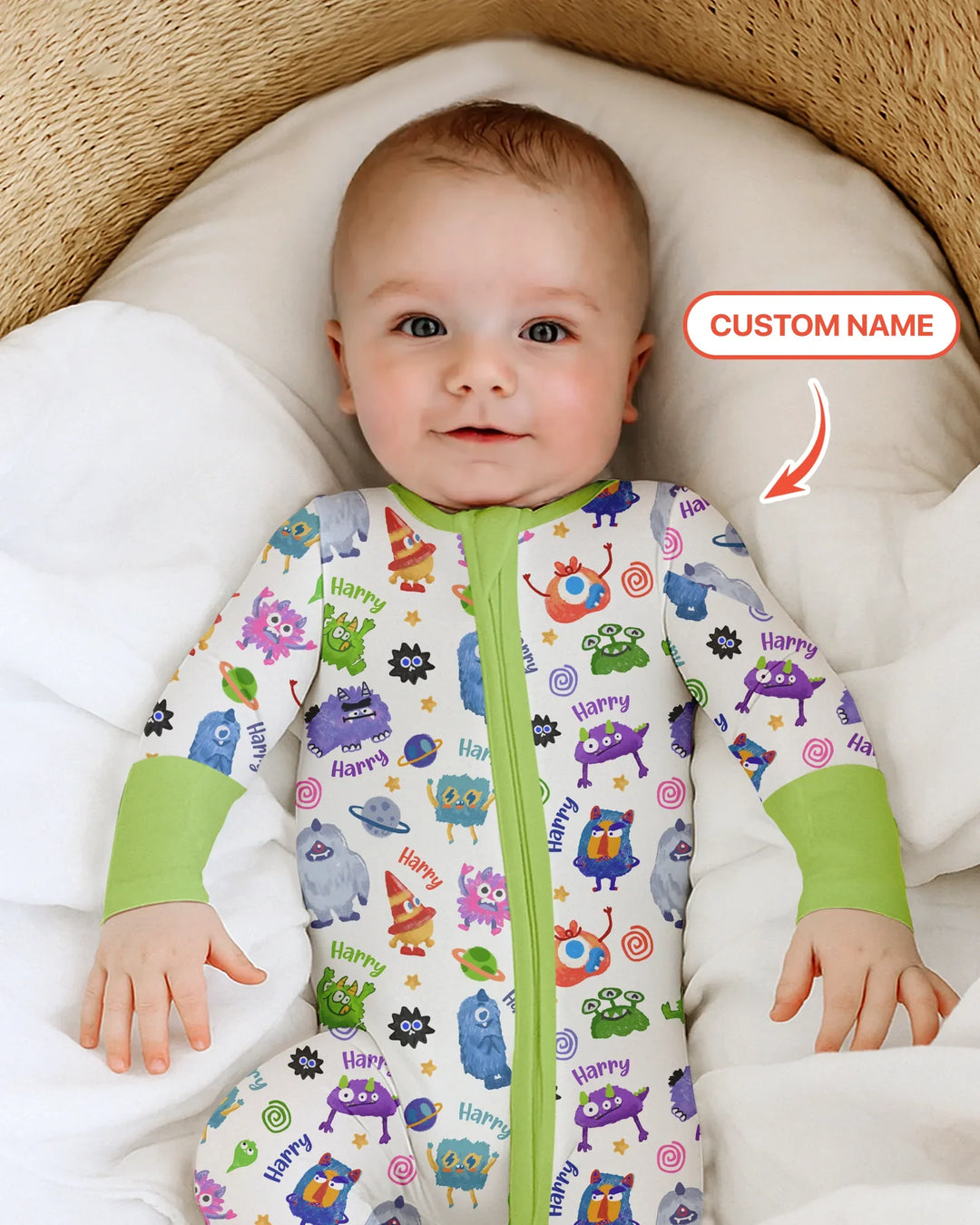 Monster Mash Crew Custom Name Bamboo Convertible Zippy