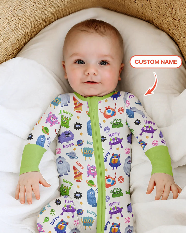 Monster Mash Crew Custom Name Bamboo Convertible Zippy