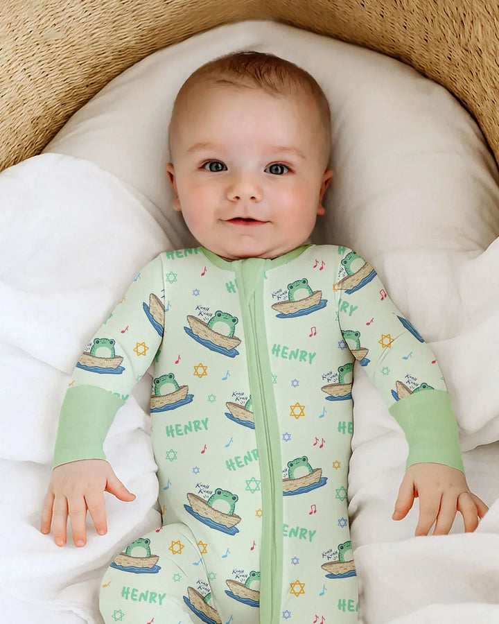 Frogs Here, Frogs There Passover Custom Name Convertible Zippy