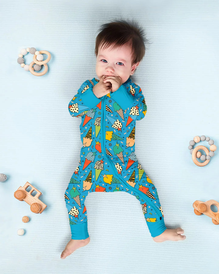Summer Retro Ice Creams Family Matching Bamboo Convertible Zippy
