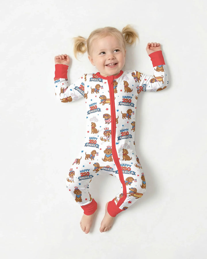 Red, White & Wiener Bamboo Convertible Zippy