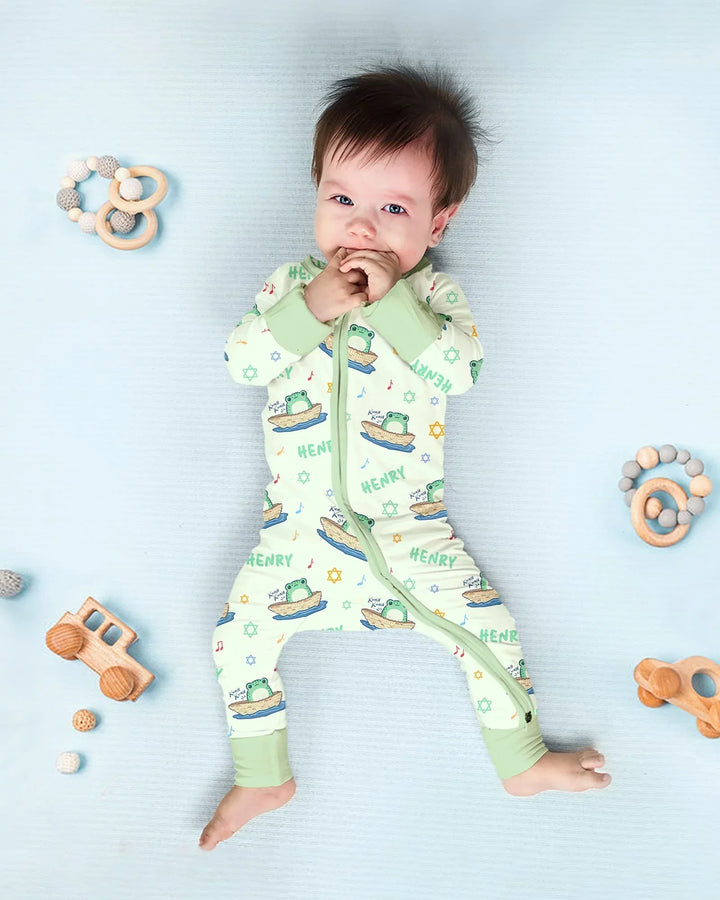 Frogs Here, Frogs There Passover Custom Name Convertible Zippy