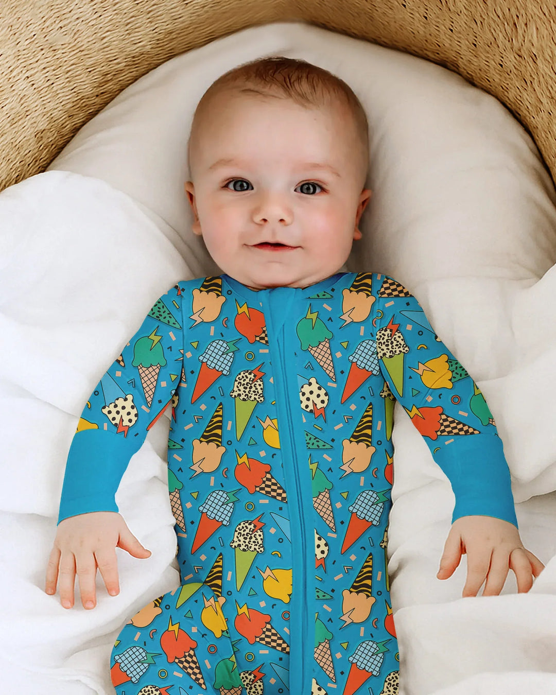 Summer Retro Ice Creams Family Matching Bamboo Convertible Zippy