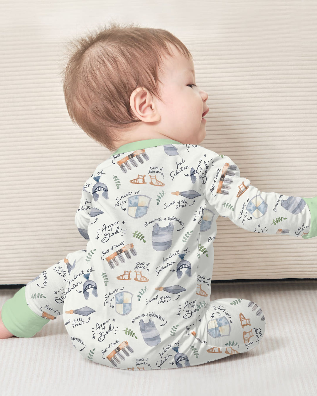 Gerippte Babykleidung mit individuellem Foto - Weich &amp; Skizzenhaft