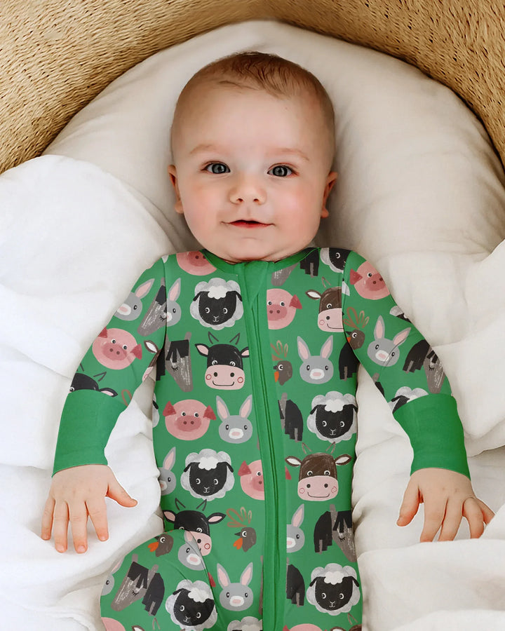 Farm Friends Family Matching Bamboo Convertible Zippy