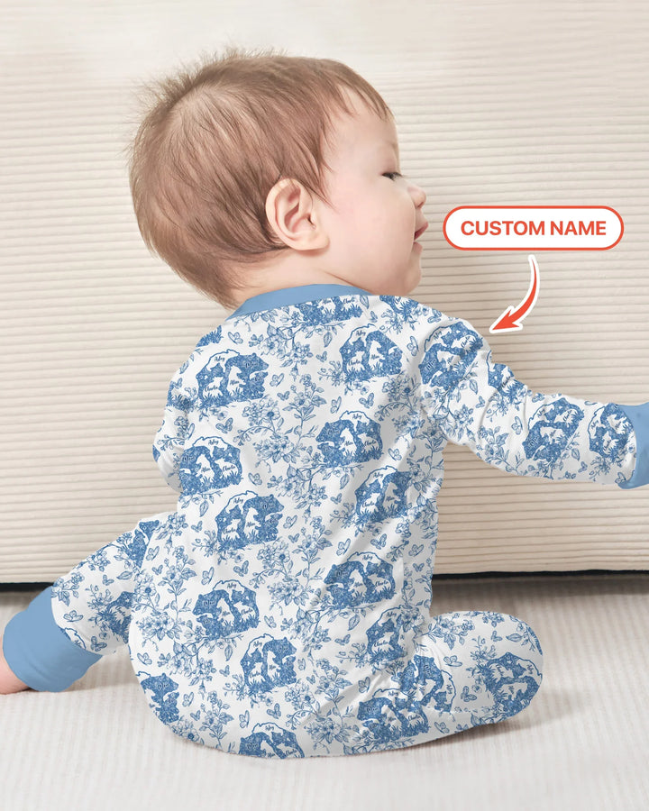 Custom Name Mama Bear Toile Convertible Zippy