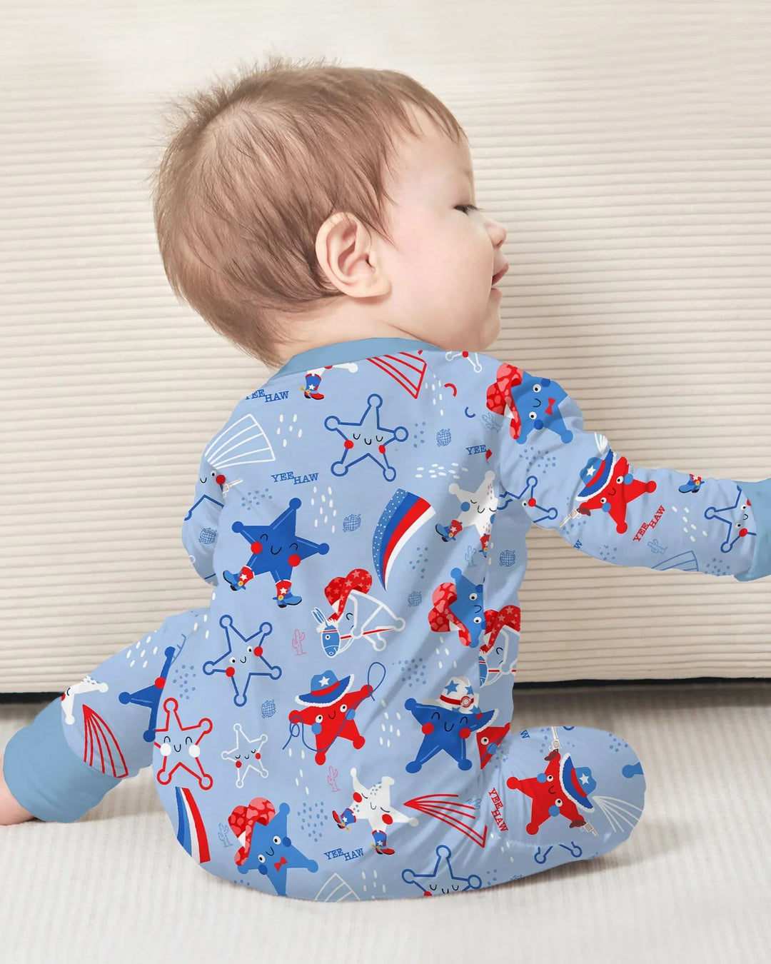 Gerippte Babykleidung mit individuellem Foto - Weich &amp; Skizzenhaft