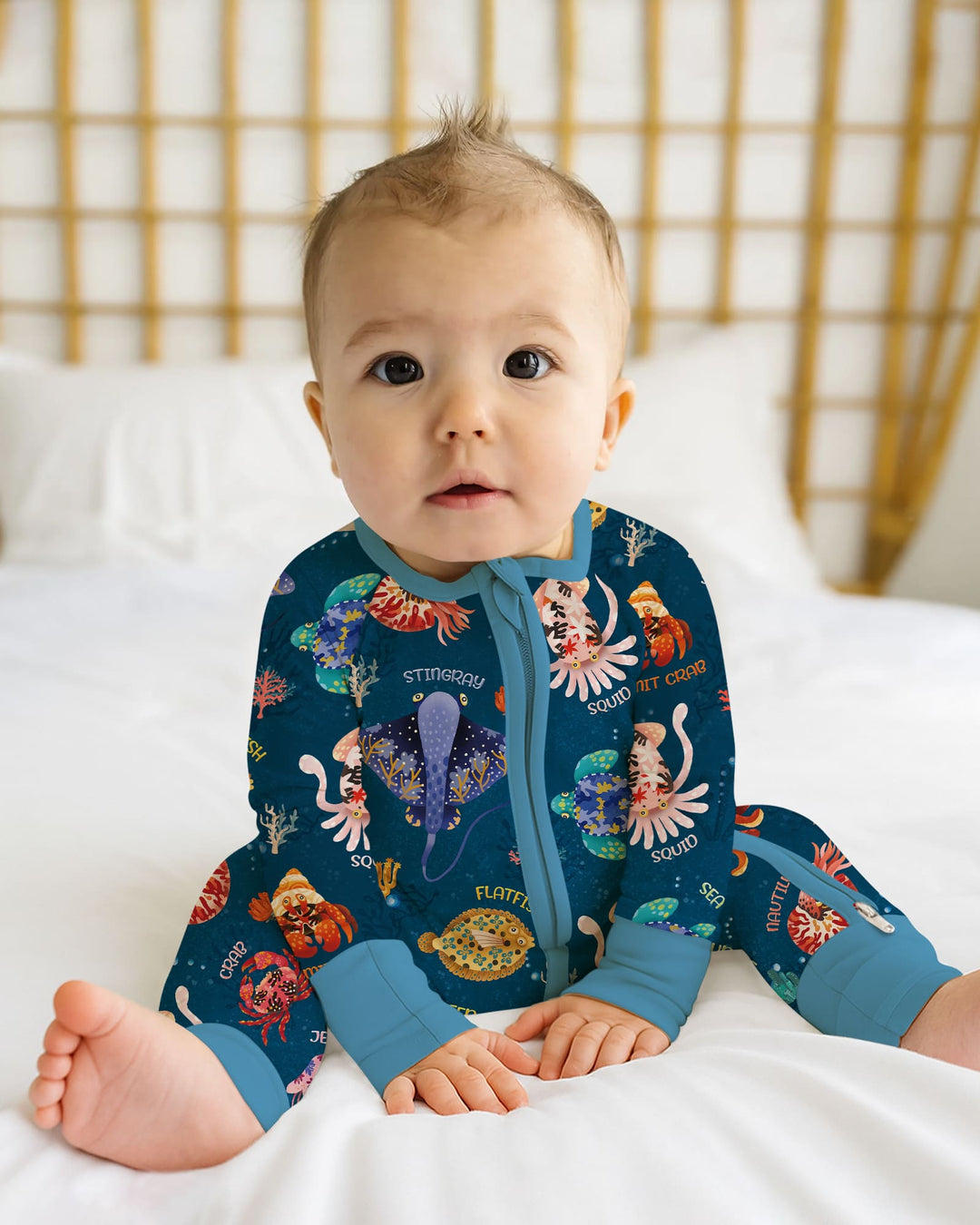 Gerippte Babykleidung mit individuellem Foto - Weich &amp; Skizzenhaft