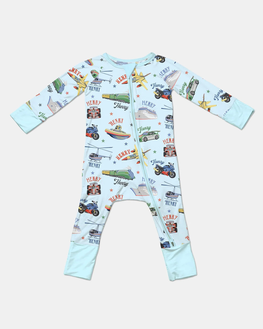 Fast Lane Custom Name Daddy & Me Matching Bamboo Convertible Zippy