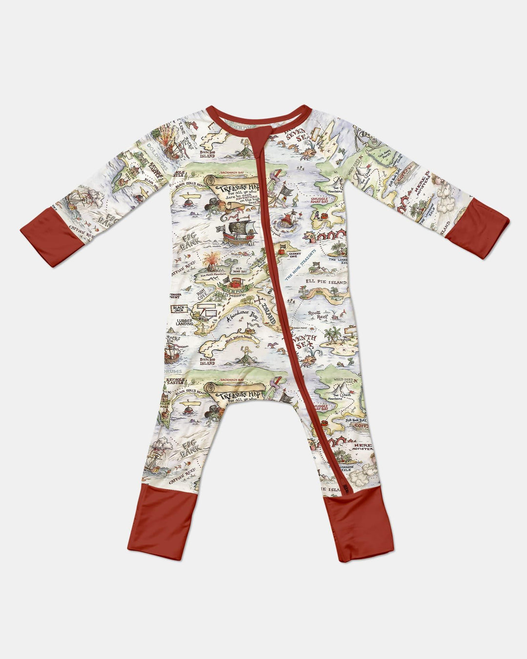 Pirate Treasure Map Daddy & Baby Matching Bamboo Convertible Zippy