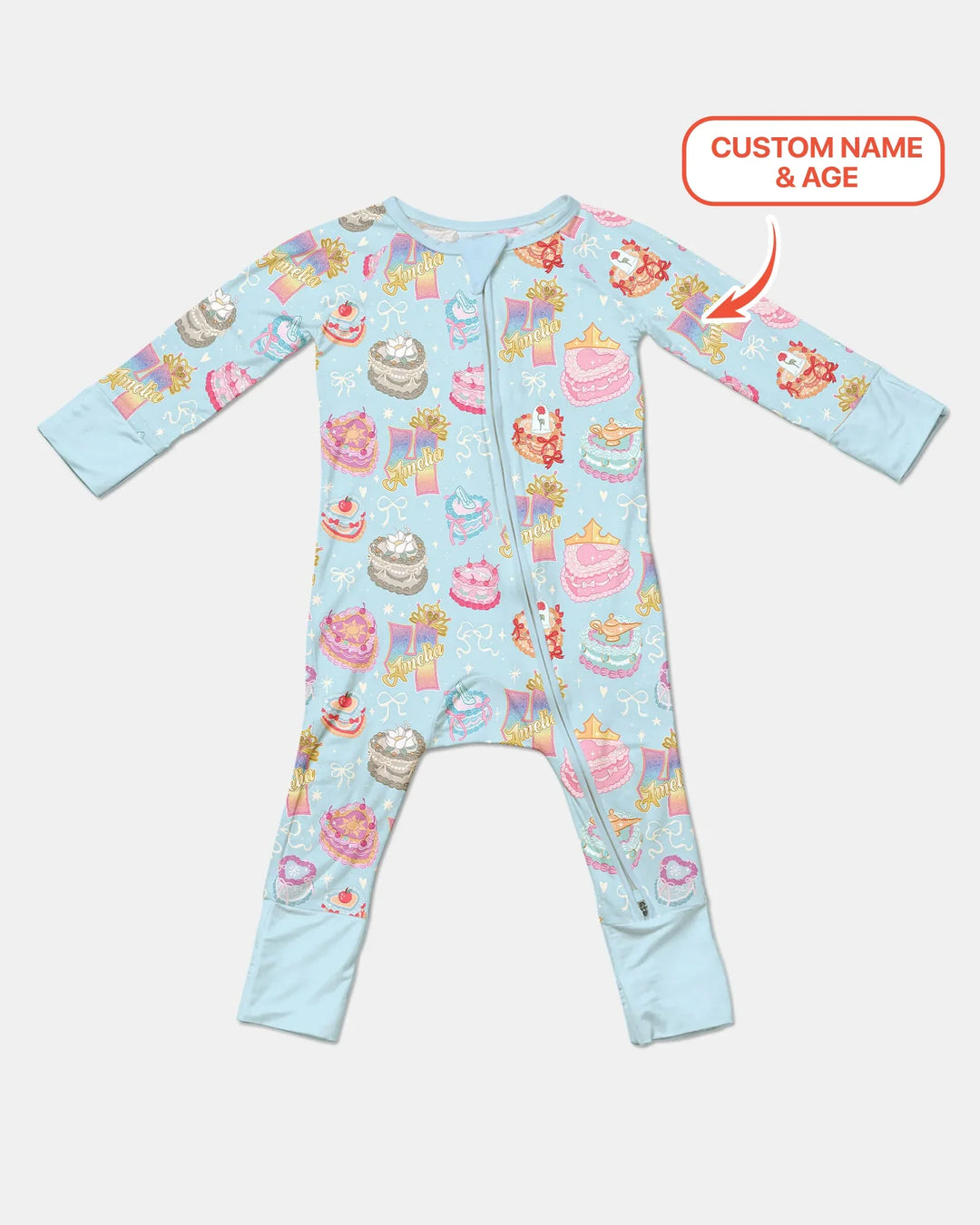 Custom Princess Baby Birthday Bamboo Convertible Zippy