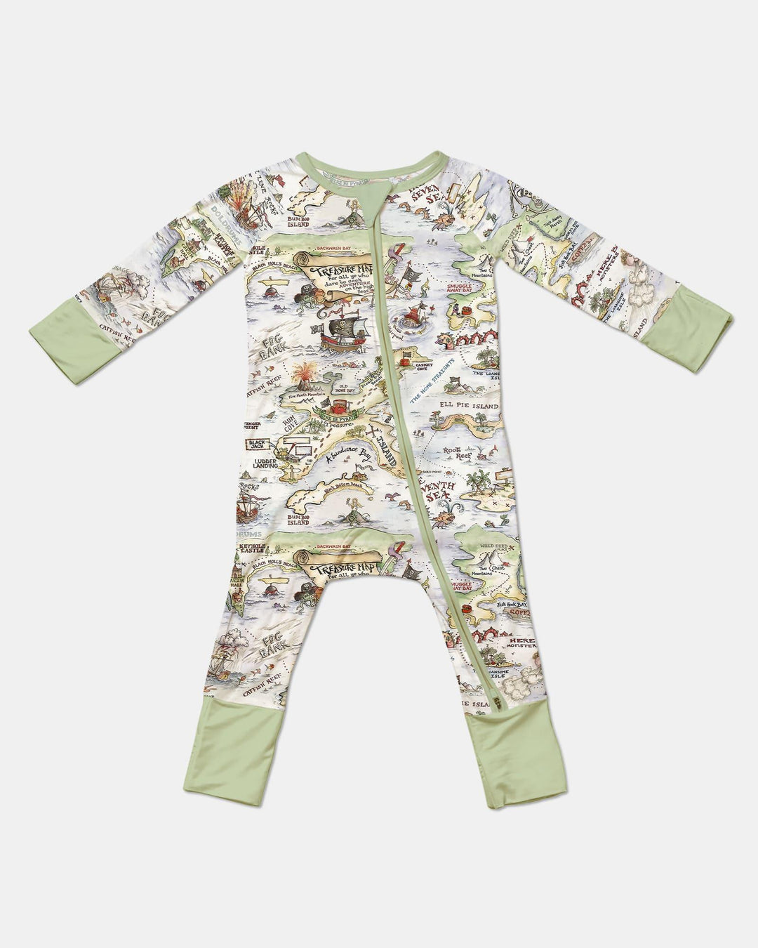 Pirate Treasure Map Daddy & Baby Matching Bamboo Convertible Zippy