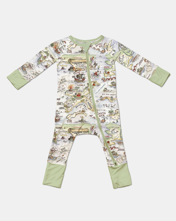 Pirate Treasure Map Daddy & Baby Matching Bamboo Convertible Zippy