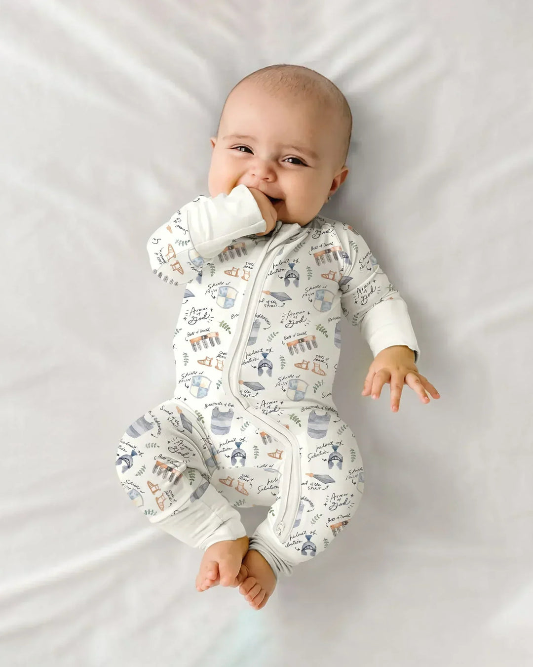 Gerippte Babykleidung mit individuellem Foto - Weich &amp; Skizzenhaft