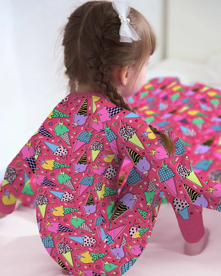 Summer Retro Ice Creams Family Matching Bamboo Convertible Zippy