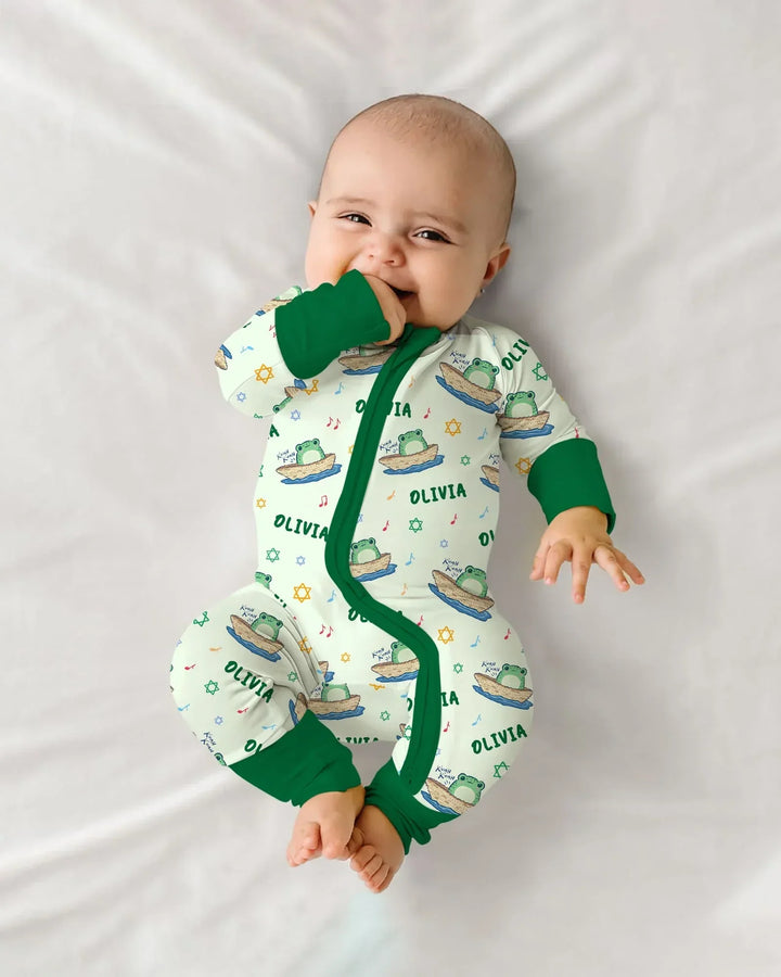 Frogs Here, Frogs There Passover Custom Name Convertible Zippy