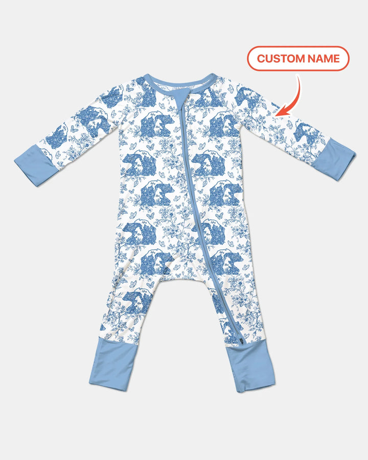 Custom Name Mama Bear Toile Convertible Zippy