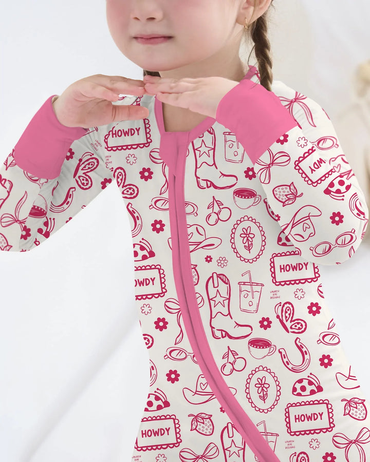 Doodle Wild West Cowgirl Bamboo Convertible Zippy