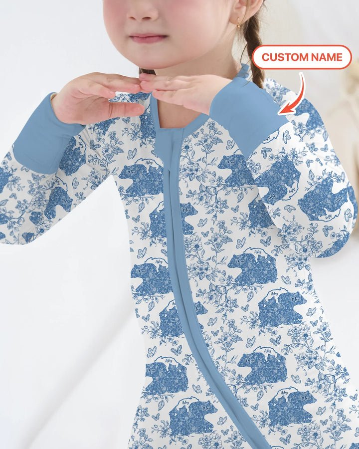 Custom Name Mama Bear Toile Convertible Zippy