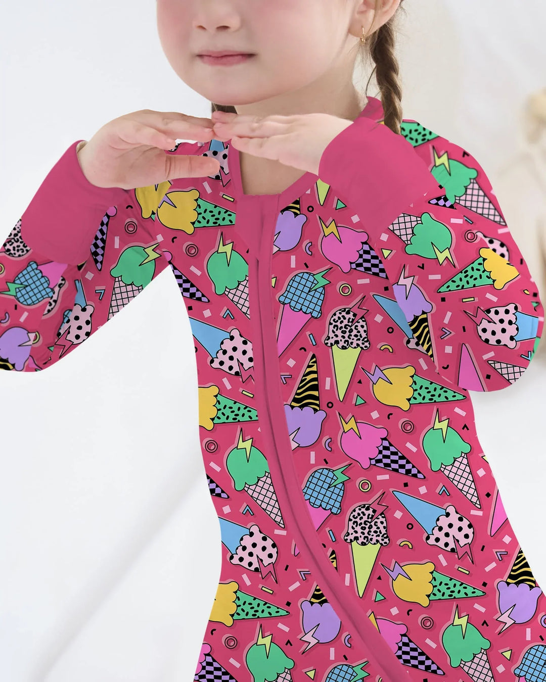 Summer Retro Ice Creams Family Matching Bamboo Convertible Zippy