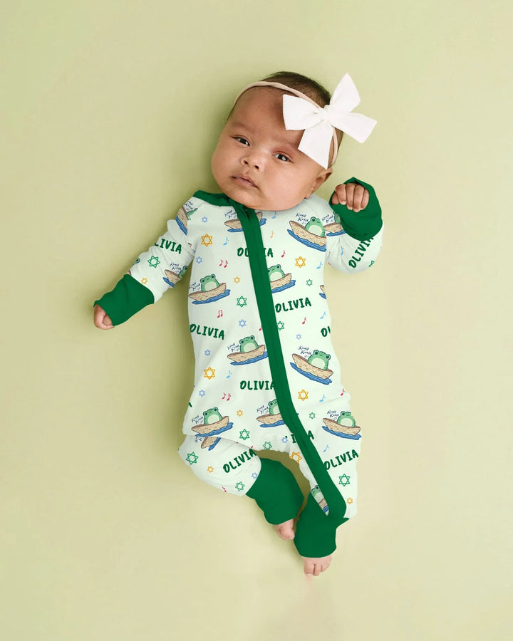 Frogs Here, Frogs There Passover Custom Name Convertible Zippy