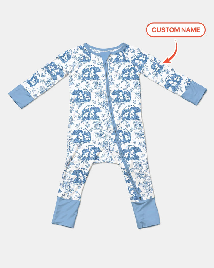 Custom Name Mama Bear Toile Convertible Zippy